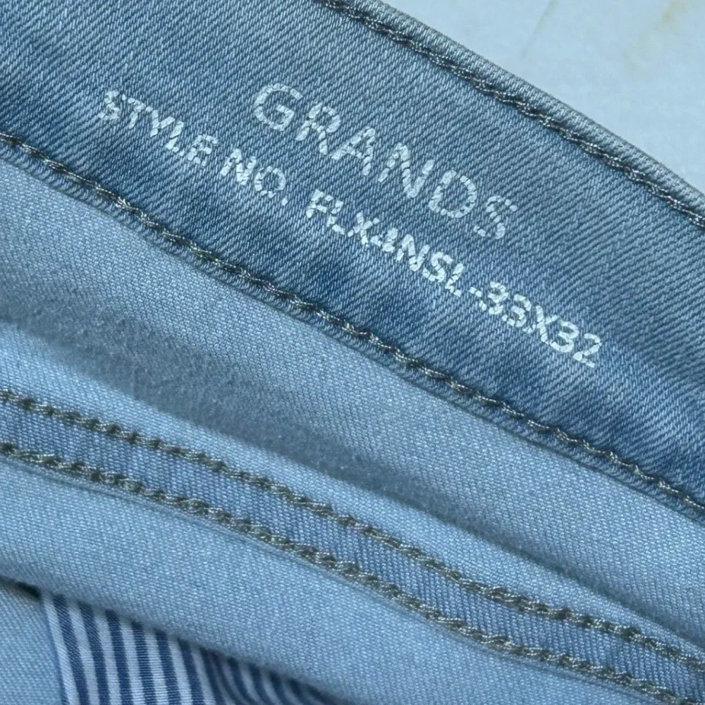 Mugsy Jeans Grands Light Wash Slim Fit Stretch Denim FLX4NSL 33x32 Mens Blue